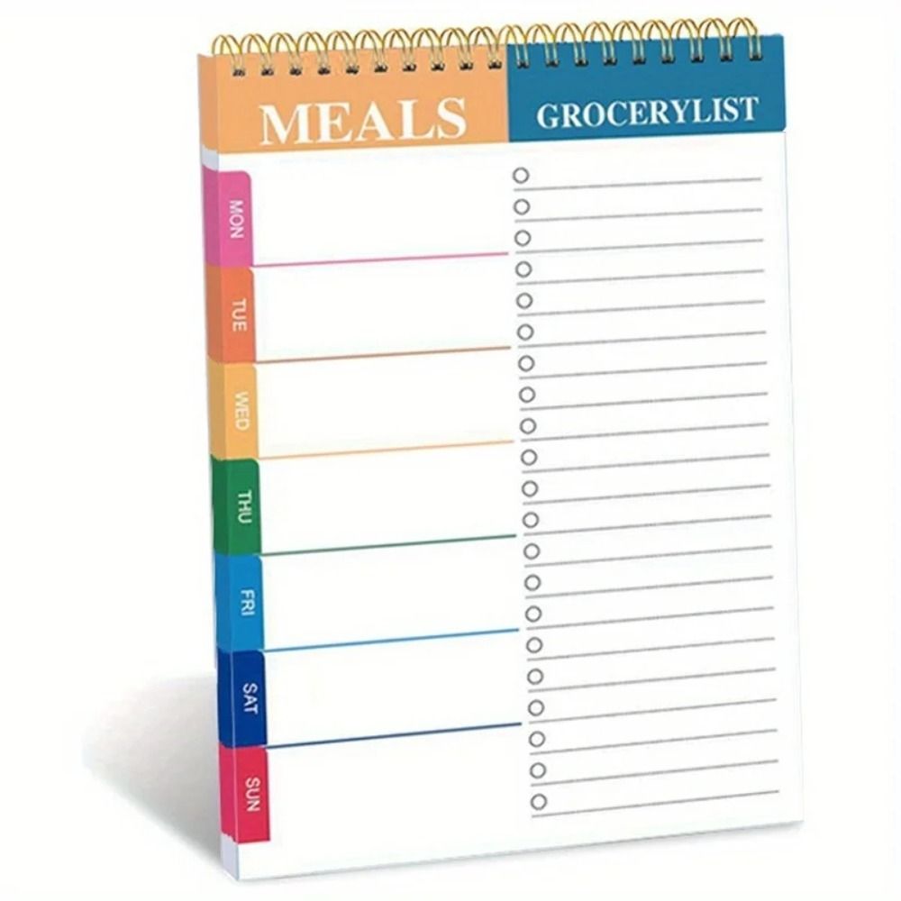 Meal Plan Notepad - Wide To Do Planner Weekly Planning