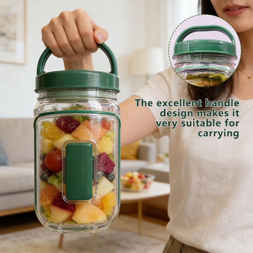 Portable Salad Container Jar w - Meal Prep Container 评论和价格