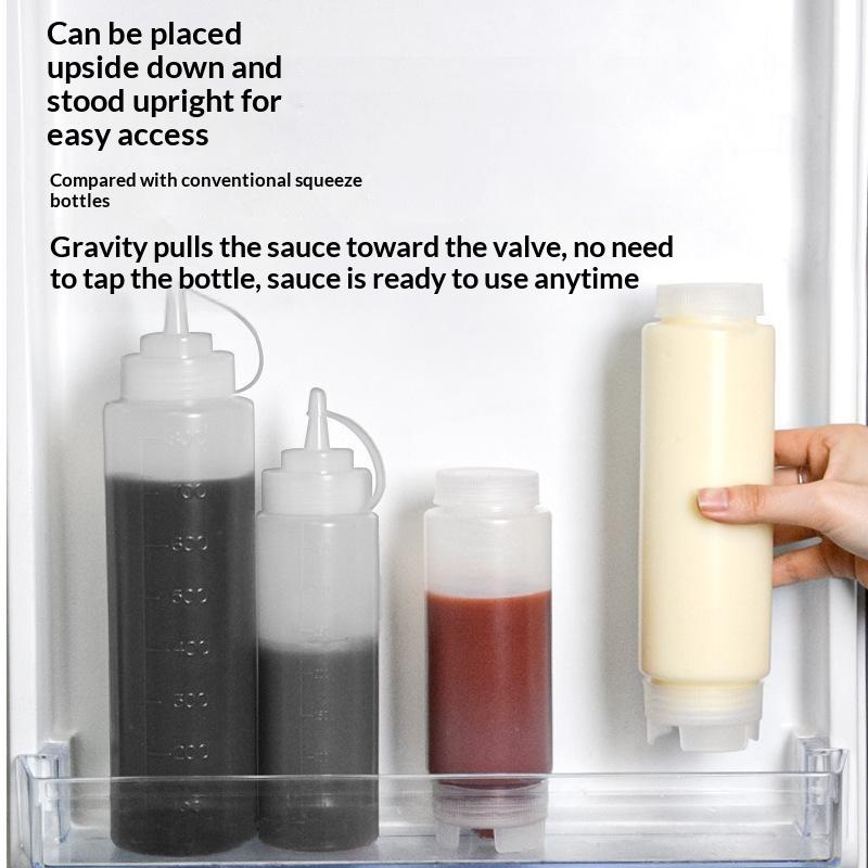 NEW Plastic Inverted Dual Mout - Sauce Squeeze Bottle 评论和价格