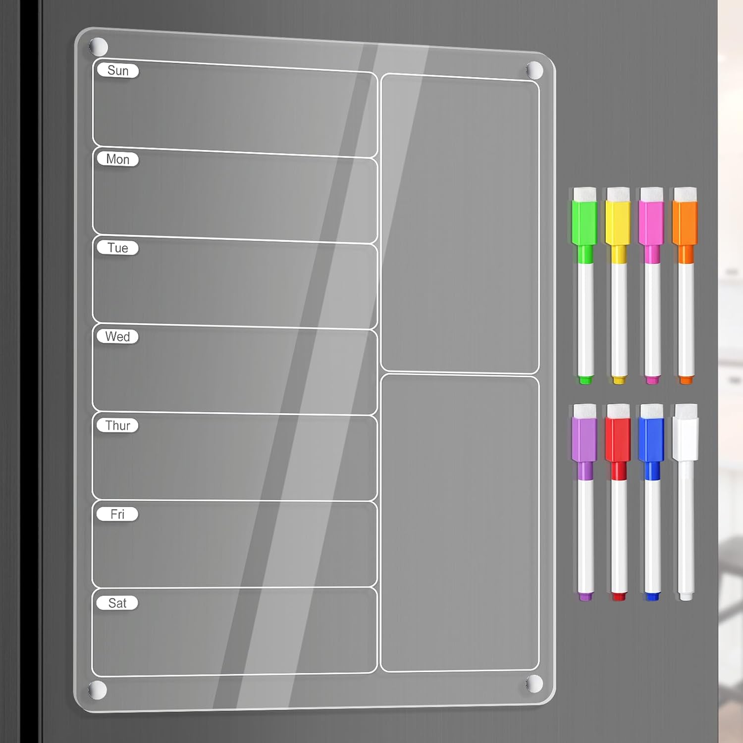 Clear Acrylic Magnetic Fridge  - Meal Plan Notepad 评论和价格
