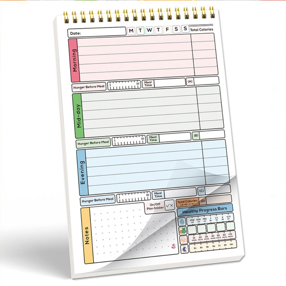 New A5 Daily Calorie Planner N - Meal Plan Notepad 评论和价格