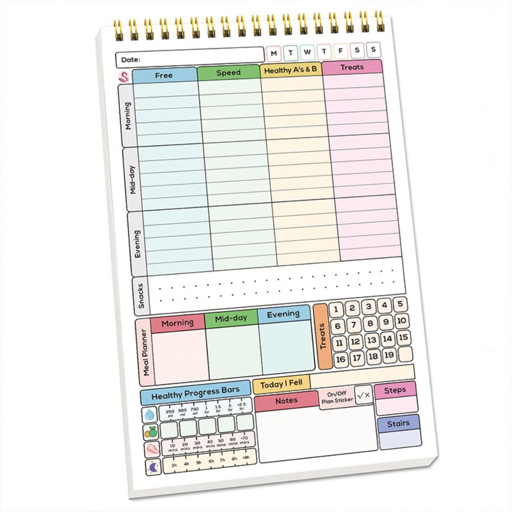 New A5 Daily Calorie Planner N - Meal Plan Notepad 评论和价格