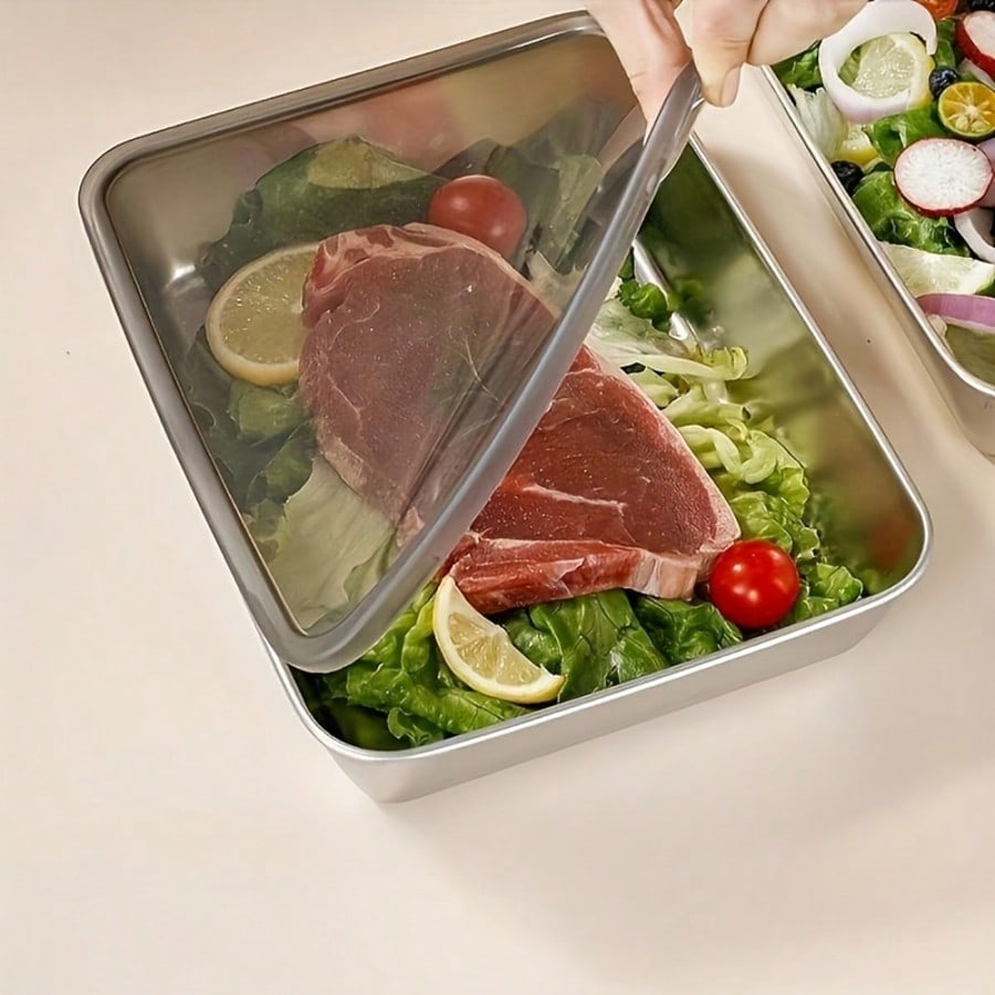 6pcs(3 Boxes+ 3 Lids) Stainles - Meal Prep Lunch Boxes 评论和价格