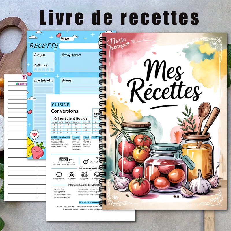 A5 French Special Recipe Book, - Meal Plan Notepad 评论和价格