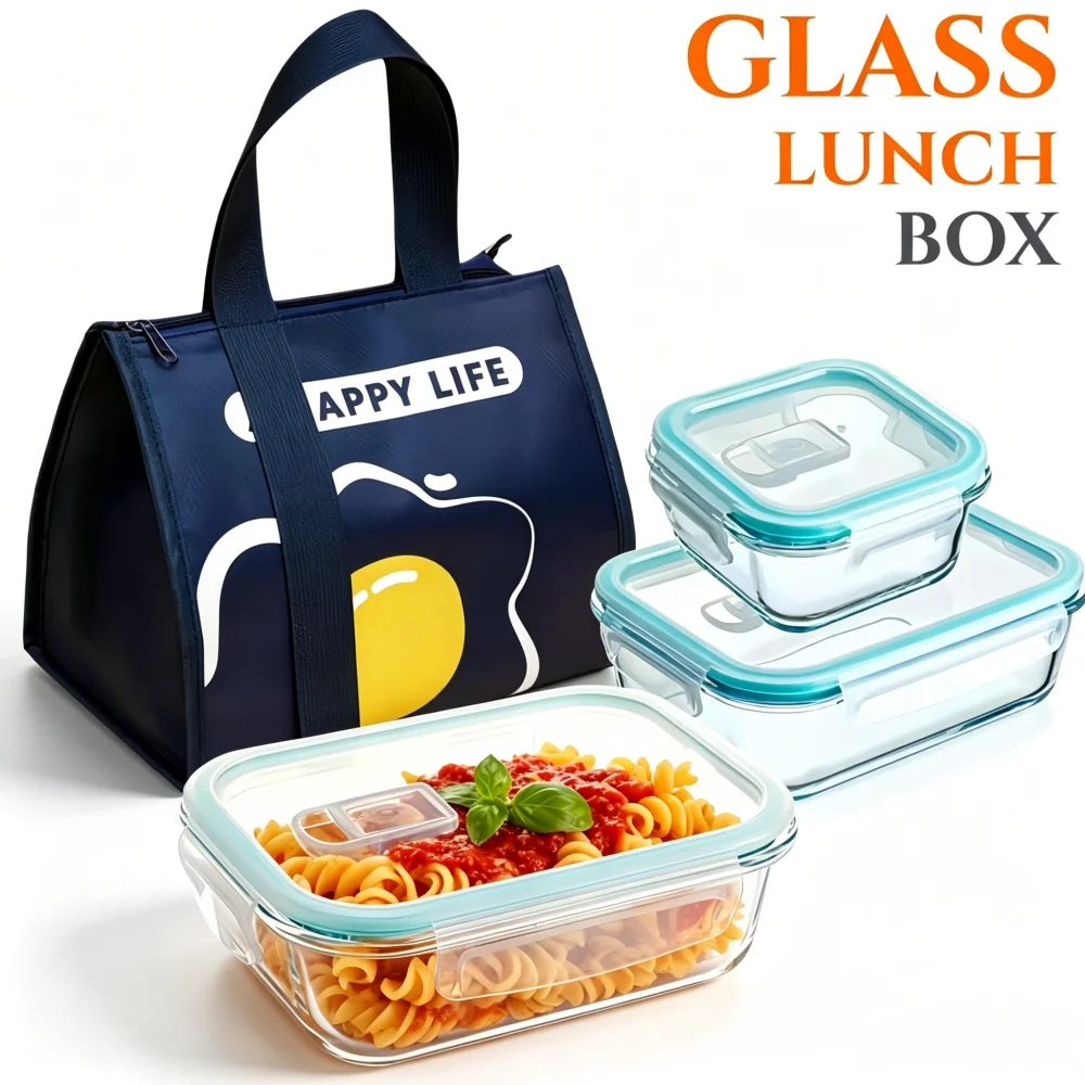 BPA-Free Glass Lunch Box Recta - Meal Prep Rezepte 评论和价格
