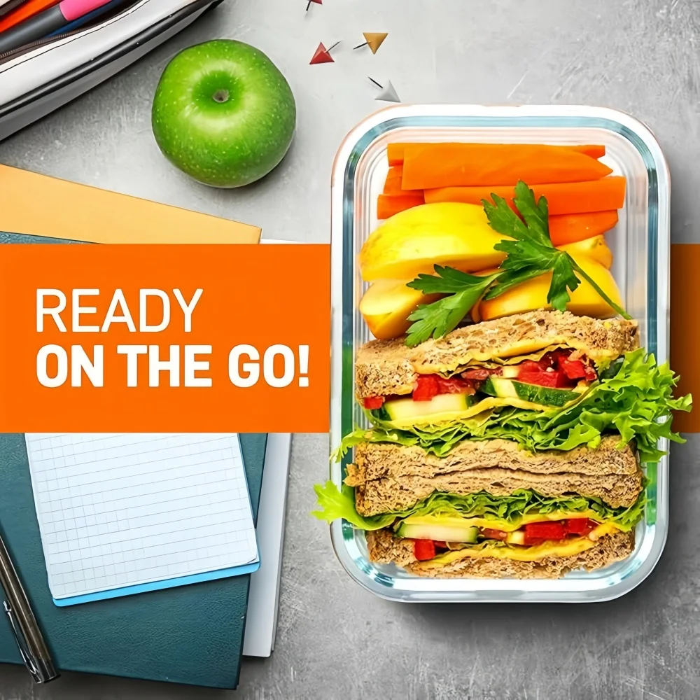BPA-Free Glass Lunch Box Recta - Meal Prep Rezepte 评论和价格