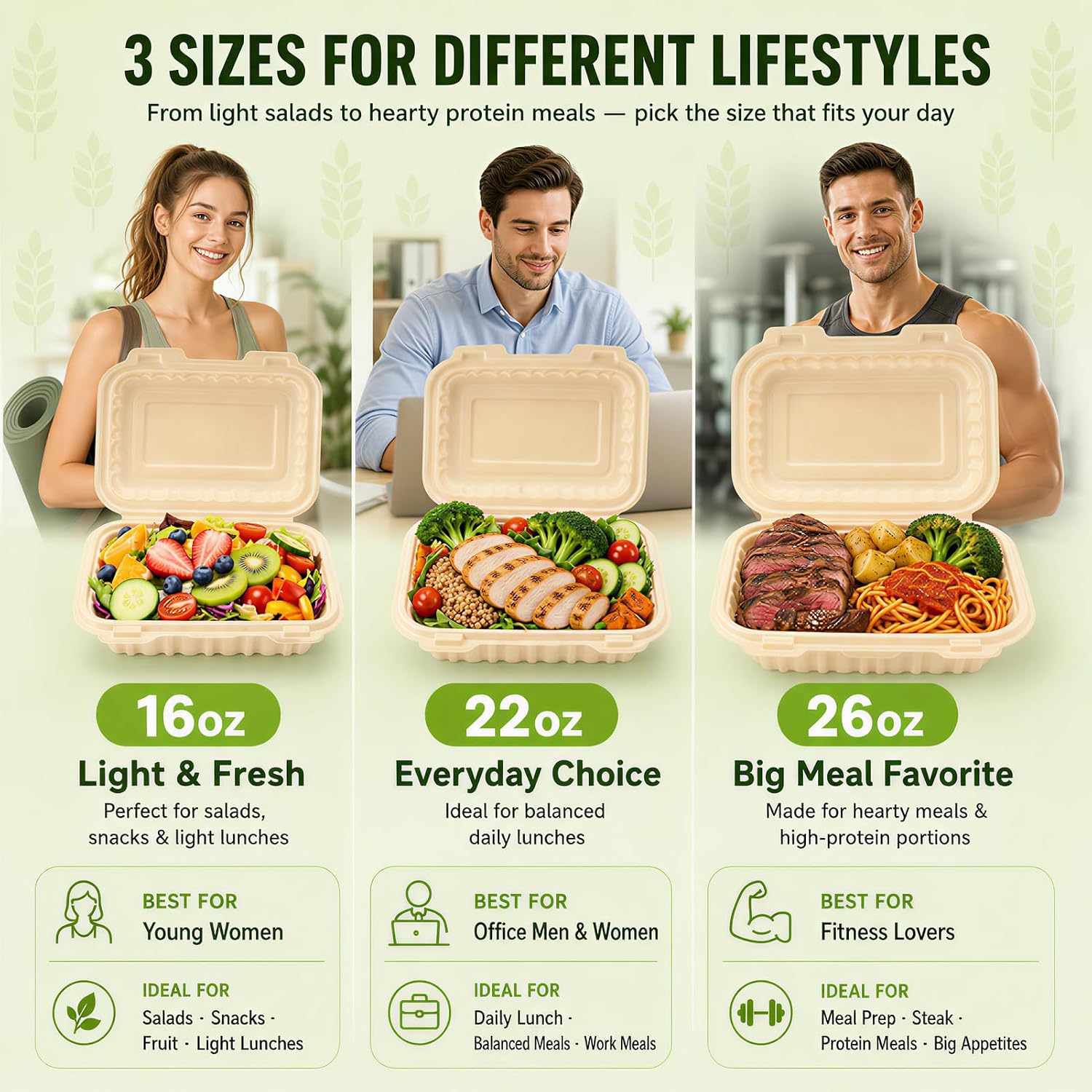 50 Pack 16oz Clamshell Take Ou - Meal Prep Microwave 评论和价格