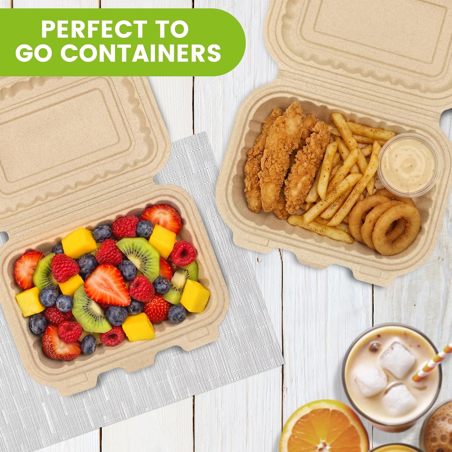 50 Pack 16oz Clamshell Take Ou - Meal Prep Microwave 评论和价格