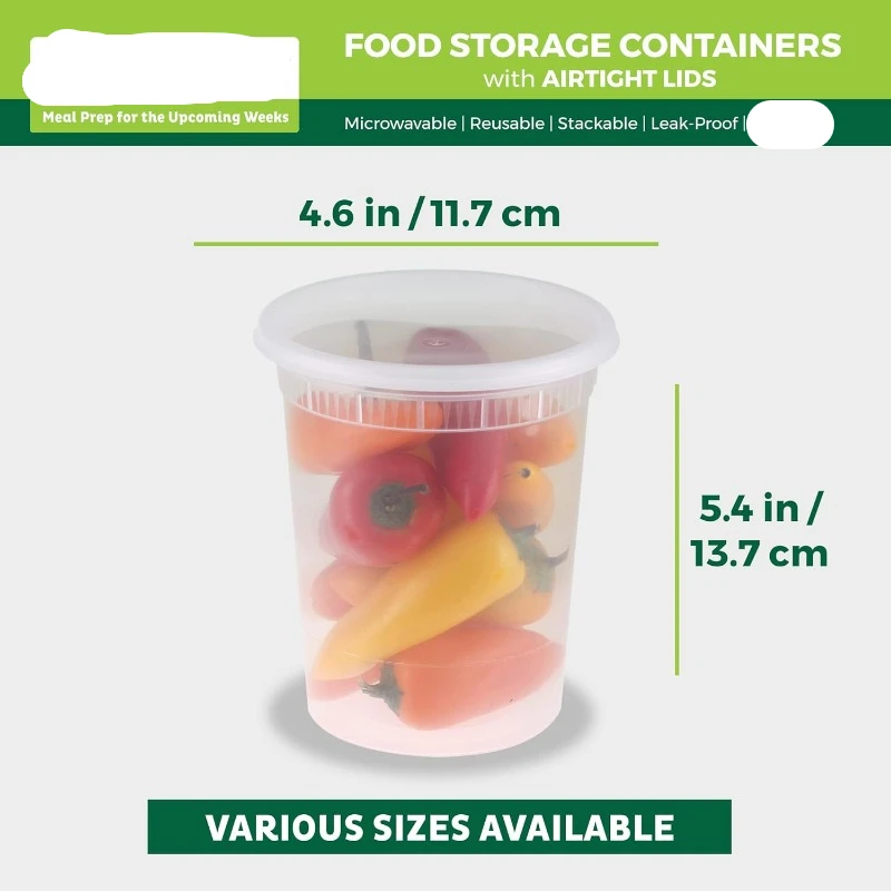 [24 Set] 8oz-32 Oz Plastic Del - Meal Prep Container 评论和价格