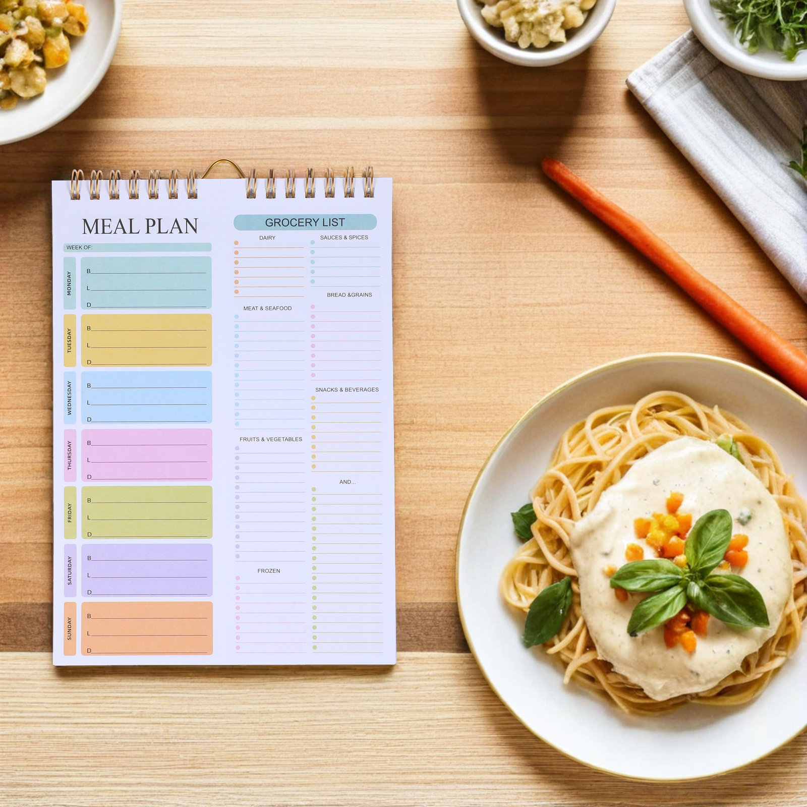 Pastel A5 Weekly Meal Planner  - Meal Plan Notepad 评论和价格
