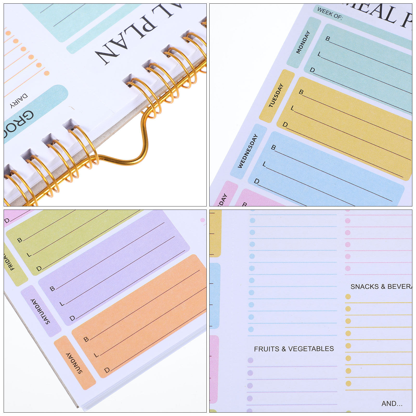 Pastel A5 Weekly Meal Planner  - Meal Plan Notepad 评论和价格
