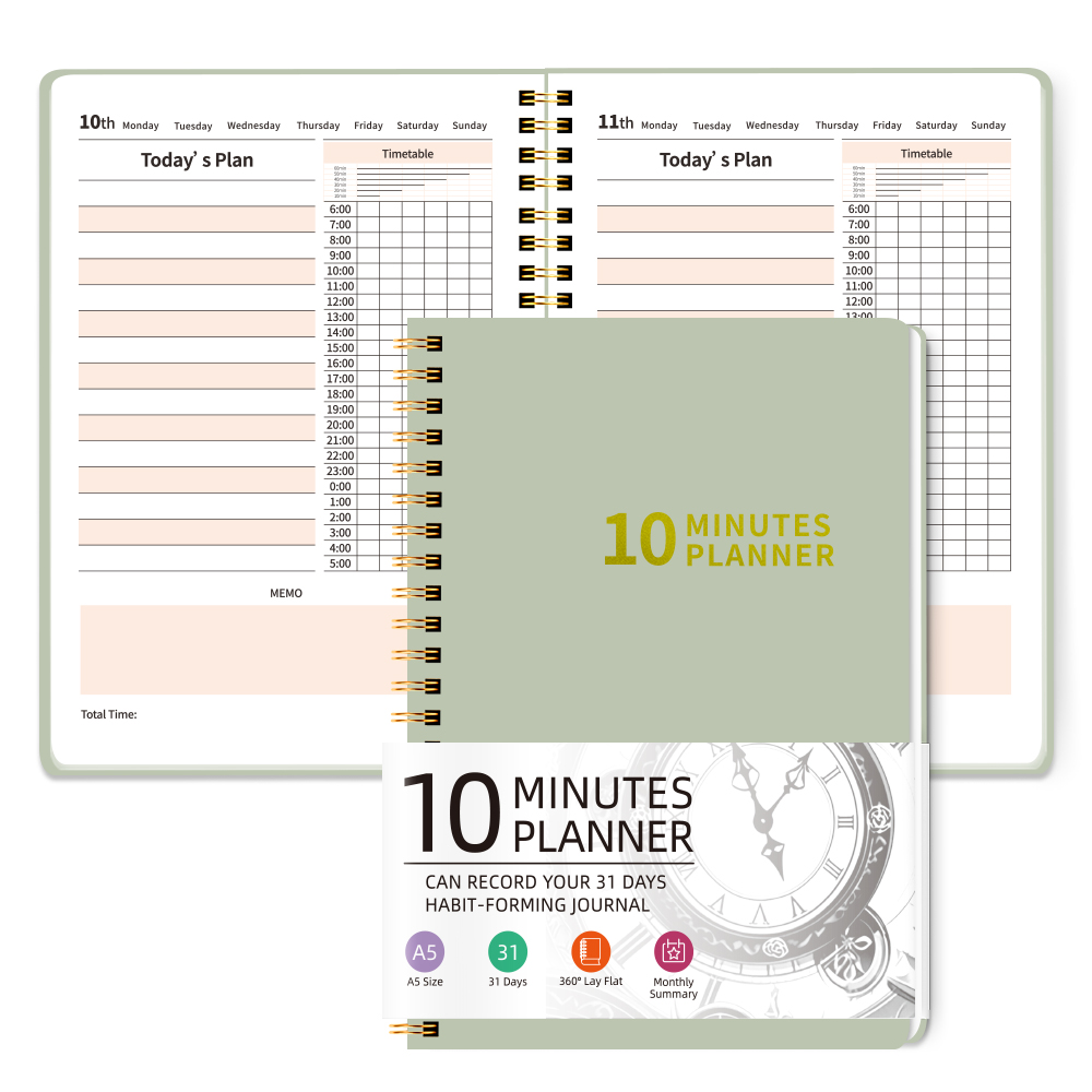 10 Minutes Planner A5 Daily Ti - Meal Plan Notepad 评论和价格