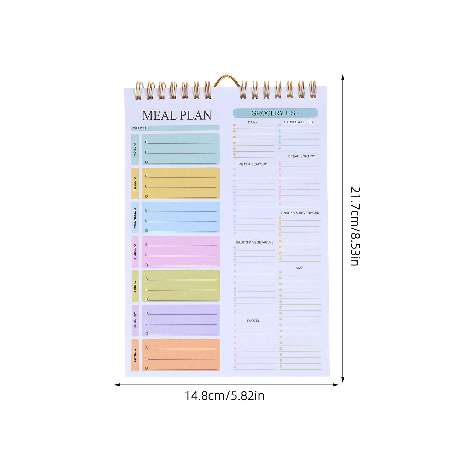 Pastel Undated A5 Weekly Meal  - Meal Plan Notepad 评论和价格