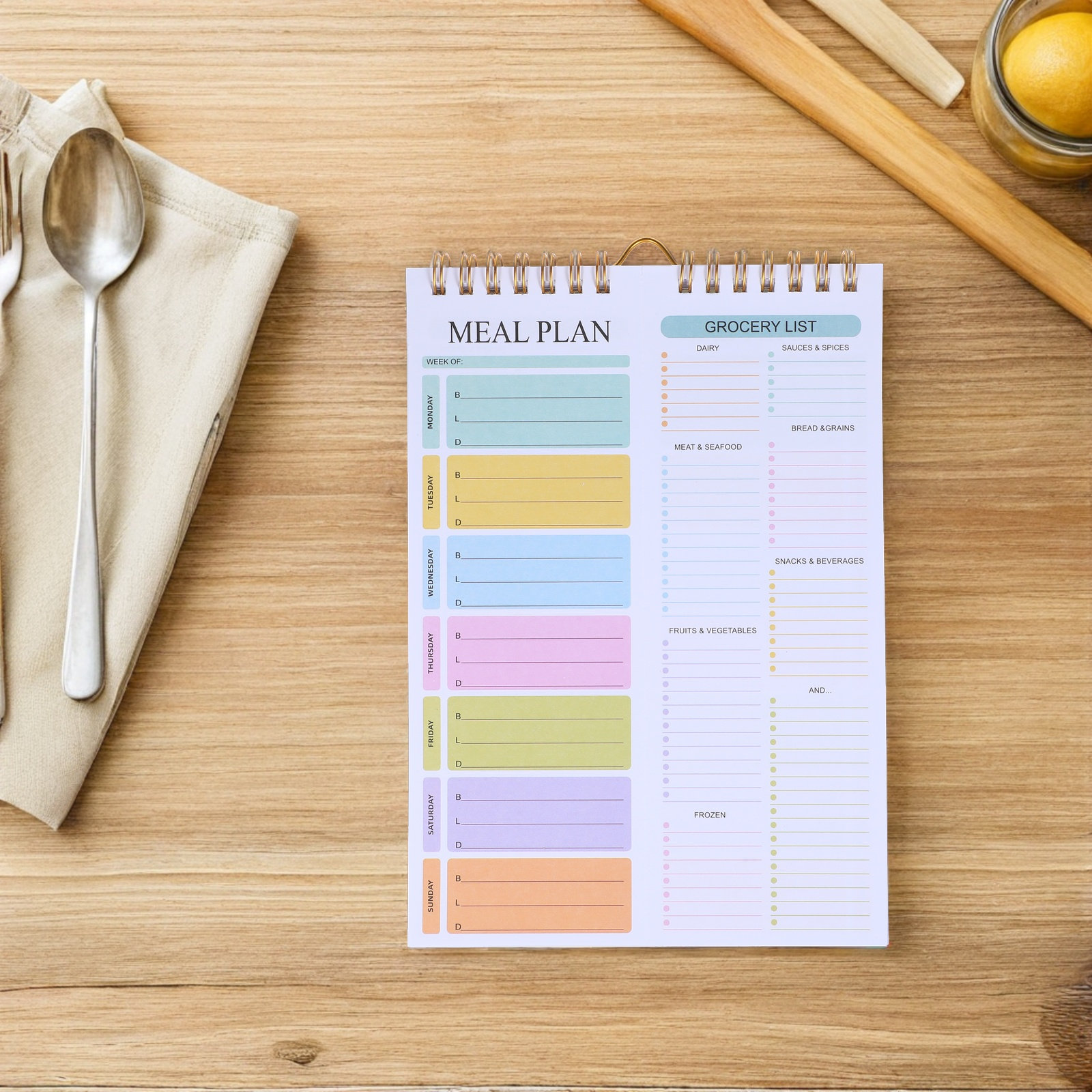 Pastel Undated A5 Weekly Meal  - Meal Plan Notepad 评论和价格