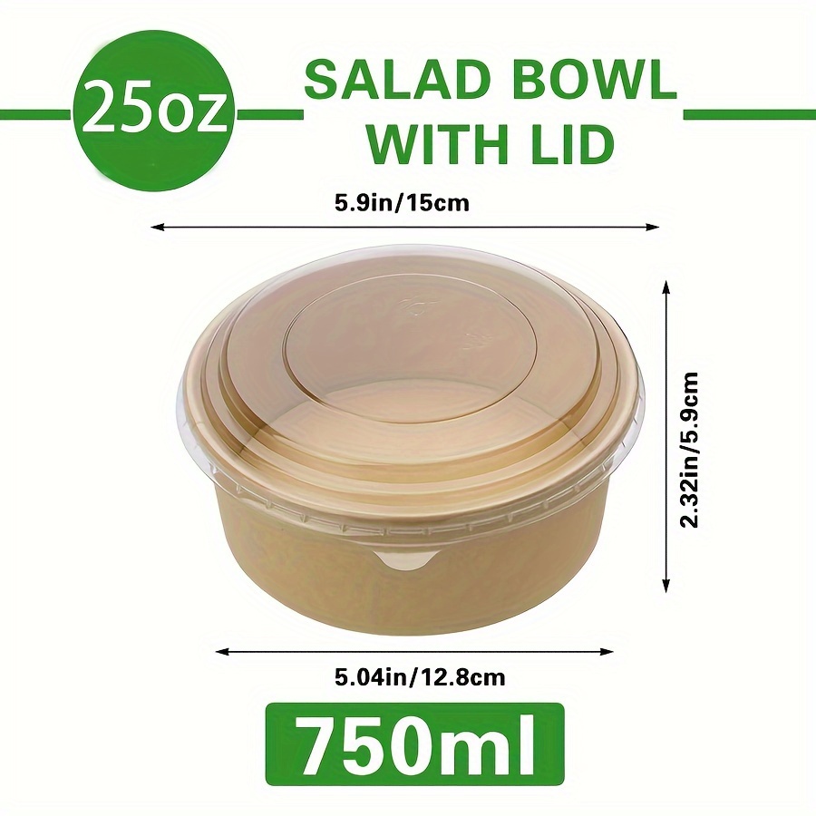 25Oz/750Ml 25/50 Pack Paper Bo - Meal Prep Lunch Boxes 评论和价格