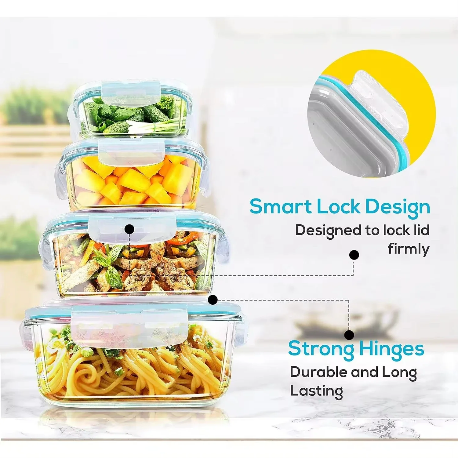 Glass Lunch Box Food Storage C - Meal Prep Lunch Boxes 评论和价格