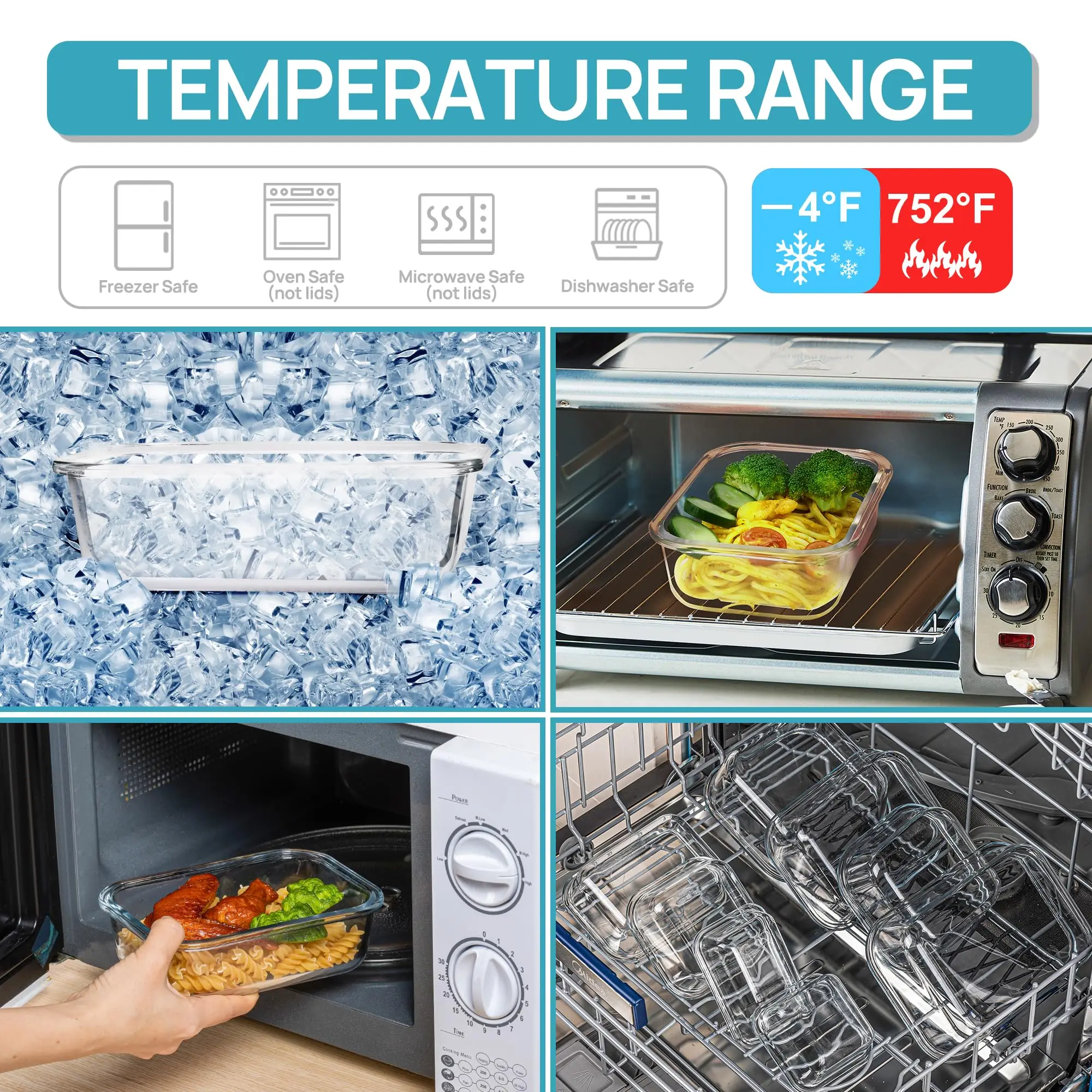 Glass Lunch Box Food Storage C - Meal Prep Lunch Boxes 评论和价格