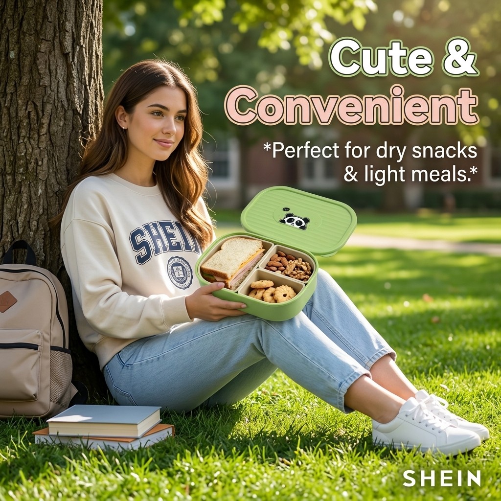 Cute Plastic Divided Lunch Box - Meal Prep Microwave 评论和价格