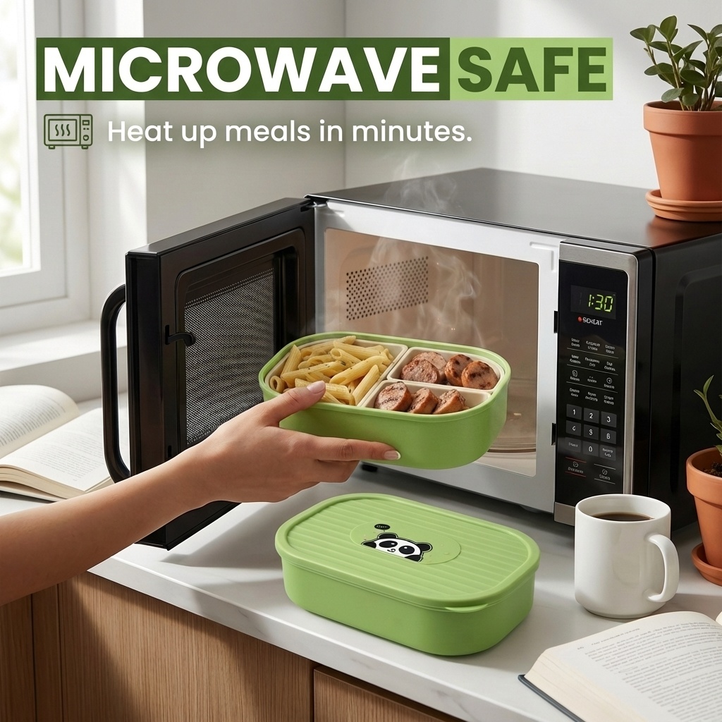 Cute Plastic Divided Lunch Box - Meal Prep Microwave 评论和价格