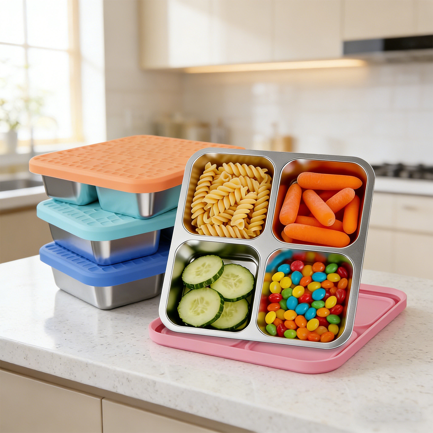 304 Stainless Steel Divided Lu - Meal Prep Container 评论和价格